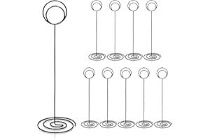 HomWanna Table Number Holders 10Pcs - 8.75 inch Place Card Holder Tall Table Number Stands for Wedding Party Graduation Reception Restaurant Home Centerpiece Decoration Office Memo (Black)