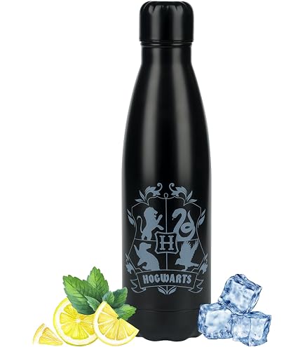 Harry Potter Hogwarts Trinkflasche 1 Liter – Transparente Kunststoffflasche Mit Hogwarts-Haus-Symbolen
