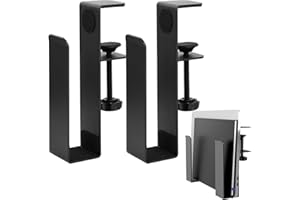 Dokeno Regulowany uchwyt na laptopa z boku, pionowy, boczny regał do przechowywania, bez konieczności wykrawania, na biurko, wiszący uchwyt na notebooka, do mocowania na laptopach, dokumentach