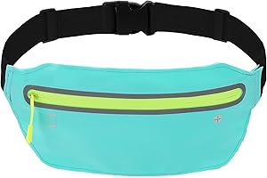 Peginmol Laufgürtel für Handy, Lauftasche Jogging wasserdichte, Hüfttasche für Running mit Reflektierende Streifen, Sportgürtel Running Belt zum Joggen, Fitness, für Fast Alle Smartphones, Himmelblau