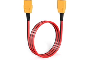 ELFCULB Cavo di prolunga XT90 da maschio a femmina, 10 AWG, XT90, per batterie RC, centrali elettriche portatili e pannelli solari, 60 cm