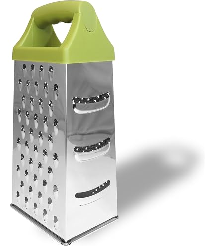 Excelsa Grattugia 4 Facce In Acciaio Inox 21 Cm - Bordi Antiscivolo Per Un Utilizzo Sicuro
