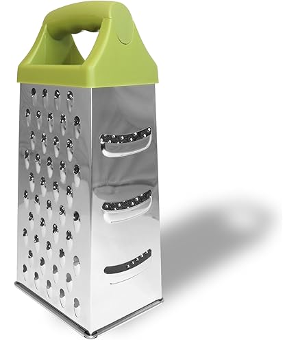 Excelsa Grattugia 4 Facce In Acciaio Inox 21 Cm - Bordi Antiscivolo Per Un Utilizzo Sicuro