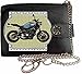 Produktbild Yamaha XSR 900 Schwarz Bild auf KLASSEK Marken RFID Herren Geldbörse Portemonnaie Echtes Leder mit Kette Motorrad Bike Zubehör Geschenk mit Metall Box NICHT OFFIZIELLE YAMAHA Produkte