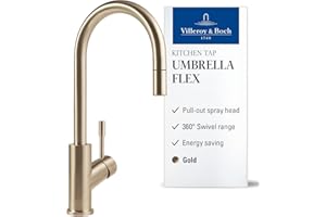 Villeroy & Boch Umbrella Flex Kran Kuchenny, Złoty, 21.5 x 4.5 x 38.9 cm