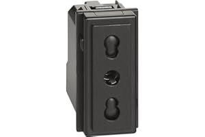 BTICINO Living Now Presa Bipasso 10/16A, Nero