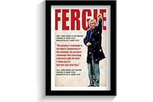 THE FOOTBALL PRINT ROOM Manchester United - Man UTD - SIR Alex Ferguson - Framed Print Poster