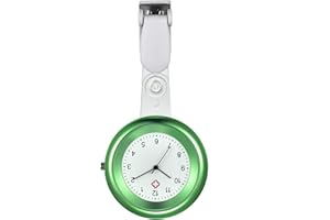 Silverora Schwesternuhr mit einfache Quarzuhr Stethoskop Revers Fob Taschenuhren leicht lesbare Silikonhülle für Arzt Männer Frauen viele Farbe