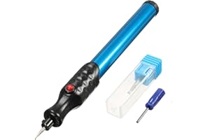 AIHG Electric Engraving Engraver Pen Etching Carve Tool for DIY Stationery School Jewellery Jewelry Metal Glass Stone Plastic Wood Leather - (Cordless Precision Engraver with Diamond Tip Bit), Blue