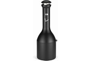 Rubbermaid Commercial Products Infinity Zigaretten-Ascher Outdoor 15,5 L Schwarz – Wetterfest, hohe Kapazität für Gastronomie, Büros, Einkaufszentren & Eingangsbereiche – FG9W3300BLA
