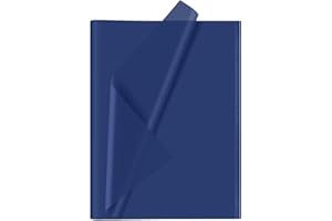 CHRORINE Seidenpapier, 60 Blatt, Marineblau, Kunst, Geschenkverpackung, Seidenpapier, Großpackung für Bastelarbeiten, Dekoration, Geburtstag, Urlaub, Jungenparty (50,8 x 36,8 cm)