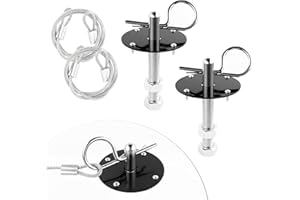 GTLM Hood Pins Kit for Car - Stainless Steel Hood Pin Lock Clip with Racing Lanyard for Fixing Car Hood Cover & Reduce Shaking - Universal Car Mods Exterior Accessories Fits Most Car Truck SUV (Black)