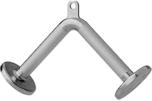 ‎SCSPORTS ScSPORTS® Handles for Gym, Ergonomic, Maximum Load 200 kg, Knurled Grip, Steel, Chrome-Plated, Parallel Handle, Cable Pull Handle, Rowing Handle, Cable Pull, Lat Pull