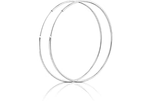 SOSMAR - Creolen silber für Damen aus echt 925 Sterling Silber, Mädchen Jungen große & kleine Ohrringe Creolen Hoop Kreis - 14/20/30/40/50/60/70MM
