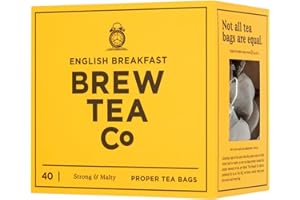 Brew Tea Co - English Breakfast Proper Tea Bags - Strong and Malty - 40 Tea Bags
