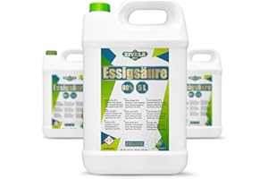 ZIVELA 15L Acetic Acid 80% Premium Quality | 3 x 5L Vinegar Essence 80% Food Grade 15 kg | High Purity Vinegar for Versatile Applications | Perfect for Home Use Industrial Horticulture Cleaning