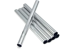 APRAGAZ Chrome Radiator Pipe Covers - 200mm x 15mm (6 Pack)