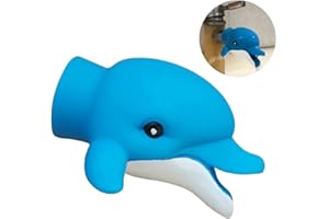 Dearjana Copri Rubinetto Bambini, Extender Rubinetto per Bambini, Rubinetto Extender per Bambino Lavaggio a Mano Acqua Ugello Extender Cucina Bagno, Cartoni Animati Prolunga per Manico, Delfino
