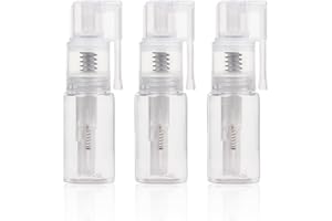 DAZZLUXE Flacon pulvérisateur de poudre en 3 pièces, flacon pulvérisateur nasal avec longue ouverture, flacon pulvérisateur de poudre portable, flacon pompe à poudre, récipient de voyage amovible,