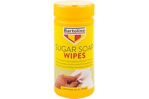 Bartoline Sugar Soap - Pre-Paint Cleaner & Degreaser Wipes for Wood, Metal, and Plastic - 80 Extra-Large XL