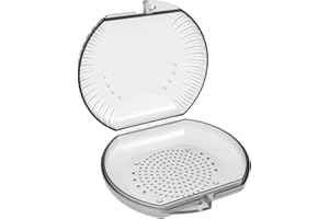 ARGOMAX Gniazdo na aparaty ortodontyczne, pudełko na aparaty ortodontyczne, pudełko na szynę chrupiącą, 1 sztuka KFO Box (przezroczysty szary).