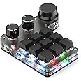Sanpyl One Handed Programmable Mechanical Keyboard, 9 Keys 3 Knobs RGB Programmable Macro Keyboard, Custom Shortcut, Dual Mode Connection, OSU Gaming Keyboard!