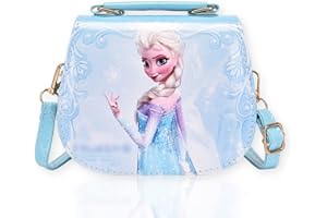 Babioms Borsetta per Bambini, Borsa a Tracolla per Bambini, Anna und Elsa Borsa per Bambina con Cinghia Regolabile，Cartoon Borsa Messenger(18 * 15 * 7 cm)