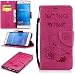Produktbild LMAZWUFULM Hülle für Huawei P9 lite / VNS-L31 5,2 Zoll PU Leder Magnetverschluss Brieftasche Lederhülle Wütend Cartoon Kettensäge Bär Geprägte Design von Book style mit Stent-Funktion und Karten Slot Ledertasche Flip Cover für Huawei P9 lite 2016 Rose-karminrot