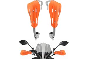 ‎WODHMIEY WODHMIEY Universeller Motorrad-Handschützer, Verstellbar, Aus Aluminiumlegierung&PP-Kunststoff, Stoßfest, Schützt Vor Regen, Staub&Schlamm,Silberner Griff