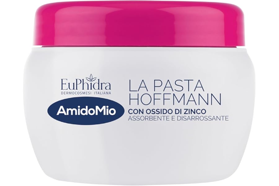 Euphidra - Hoffmann Starch Paste, Soothing and Protective Action with Olive Oil and Zinc Oxide, Perfect to Protect Child's Delicate Skin, 300 g Pot
