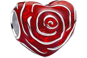 YUMINN Love and Heart Charms 925 Sterling Silber für Armbänder und Halsketten Anhänger Perlen Valentinstag Muttertag Schmuck Geschenke für Frauen