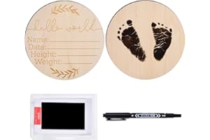 V·COLOKISHI Panneau d'annonce de naissance, panneau d'annonce de naissance en bois Hello World, panneau d'annonce de naissance pour bébé hôpital