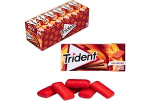 iChuches – Trident Chicle Sin Azúcar Sabor Canela | Pack 24 Unidades | Chicle Refrescante de Larga Duración | Sin Calorías, Ideal para el Aliento | Cuidado Dental y Frescor Intenso