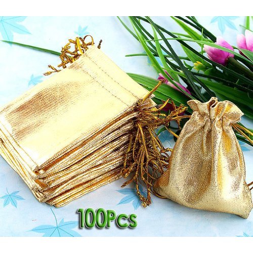 100 Organzabeutel Säckchen Beutel Schmuck 90X70mm Neu - 2