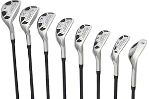 POWER BILT Menâ€™s Powerbilt Golf EX-550 Hybrid Iron Set, which Includes: #4, 5, 6, 7, 8, 9, PW +SW Regular Flex Graphite Right Handed New Utility Clubs