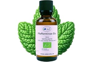 Sala Peppermint Oil Aroma Mentha Piperita Organic Essential Oil - for Consumption - 100% Naurpure 50 ml