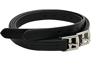 SIE EQUESTRIAN Étrier en cuir anglais pour enfants/adultes 114,3 cm/121,9 cm/137,2 cm/142,2 cm/142,2 cm/152,4 cm