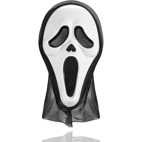 Halloween Scream Maske Mit Fake-Messer – Gruselmaske Aus EVA Für Kostümpartys