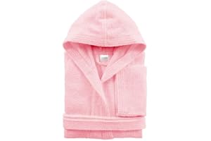 Morbidissimi Accappatoio Junior in Spugna Con Cappuccio, Cinturino e 2 Tasche, Accappatoi Ragazzi, Bambino e Bambina in Spugna Morbida 400 gr/mq 100% Puro Cotone V821