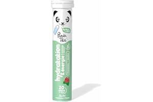 Panda Tea - Hydratation & Énergie - Menthe et Framboise - 20 Pastilles sans sucre - Electrolyte Ultra Hydratation - Idéale pour le Sport et le Quotidien