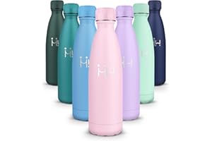 HONEYHOLLY Borraccia Termica 500ml, Borraccia Termica Bambini, Borraccia Palestra senza Perdite & BPA, Borracce Termiche, Bottiglia Termica per Scuola, Ciclismo, Lavoro - Bevande Calde per 12 Ore & Fredde 24 Ore