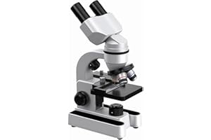 MUARRON Microscope-Biological Educational Microscope for Students,with Phone Clip,Biological Specimen and Fill Light