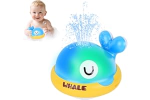 YELUFT Baby Bath Toys, Light Up Bath Toys for 1 2 Year Old, Toddler Bath Toy 18+ Months with Colorful Lights, Toddlers Boys Girls Infant Kids Toys Age 1-3(Blue)