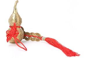 HILITAND Buena suerte Latón Wu Lou Hu Lu Calabaza Feng shui Suerte y tesoro para los regalos de inauguración de la casa Decoración del hogar