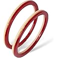 Hem Jewels by Ashok Jewellers 22kt (916) Yellow Gold Handmade Pola Bangles/Wedding Chooda/Churas for Women with Purity Certificate (Set of 2pcs) - Red White