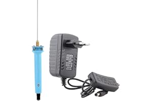 Kuuleyn Taglierina Schiuma, Strumento per Il Taglio della Schiuma, AC110-240V 10CM Strumento Penna per taglierina a Filo Caldo Elettrico ad ago con Alimentatore per modellismo Artistico(Spina UE)