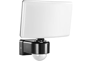 Adviti TOS LED 30W Projecteur Exterieur LED avec Detecteur de Mouvement Exterieur PIR 2200lm IP65 4000K (noir)