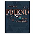 Piccadilly Greetings Classic Birthday Card Friend M - 8 x 6 inches - Avant Garde Studios