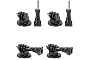 QWORK® Adapter do Statywu z Śrubami Skrzydełkowymi, Kompatybilny z GoPro Session, Fusion, Hero, Max, DJI Osmo, SJCAM, Xiaoyi Cameras