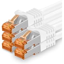 Câble Réseau Cat7 10 Gbits/s - 10x0,25m - RJ45 - 10 Couleurs - Double Blindage - 3